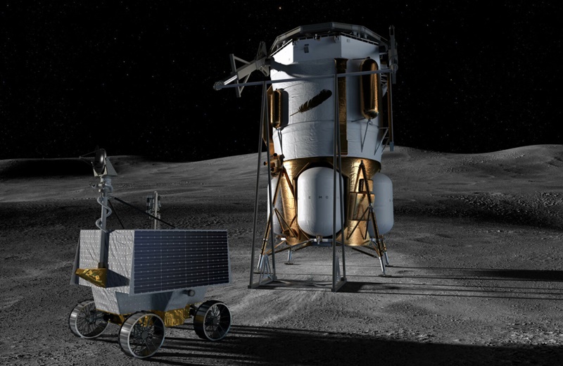La NASA apuesta por la Luna: VIPER de Blue Origin buscará agua en el Polo Sur lunar