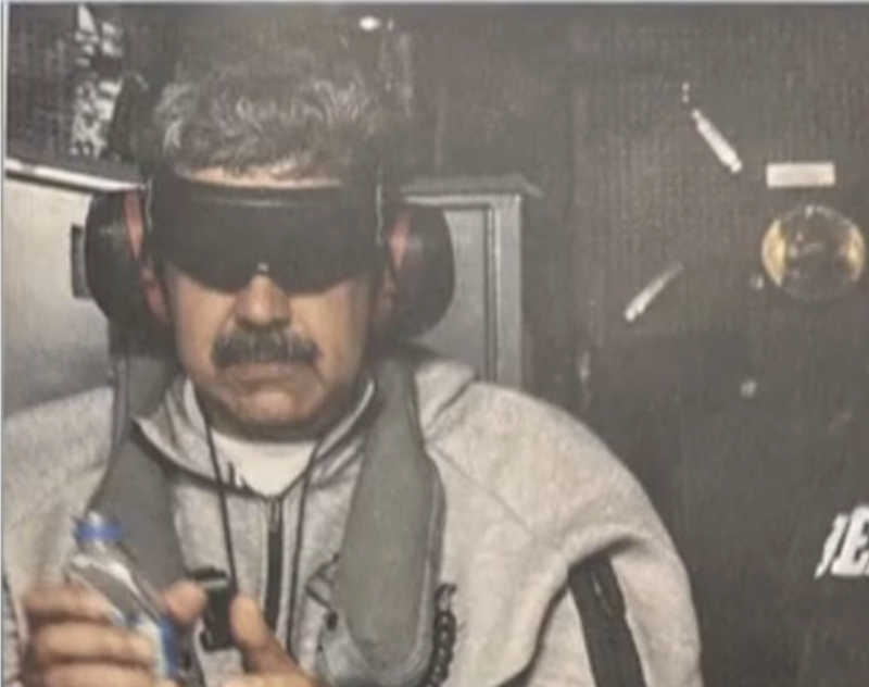 Trump difunde imagen de Nicolás Maduro detenido tras operativo estadounidense