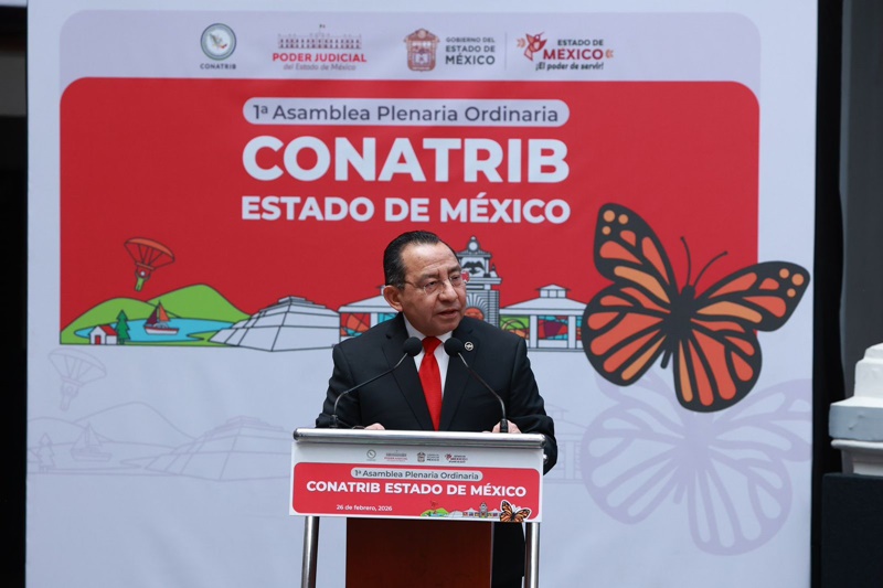 Rafael Guerra y Delfina Gómez llaman a fortalecer la colaboración entre tribunales del país